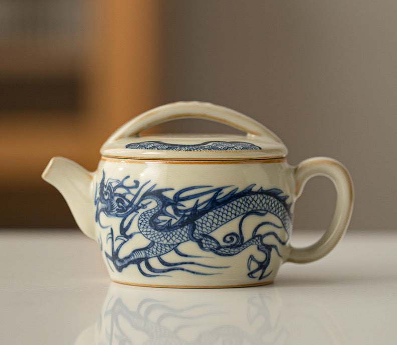 Ru Ware Ceramic Dragon Teapot