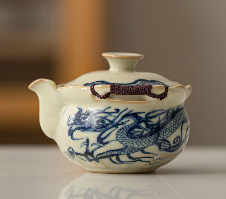 Ru Ware Ceramic Dragon Teapot