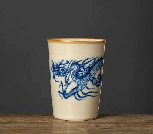 Ru Ware Ceramic Dragon Tea Cup