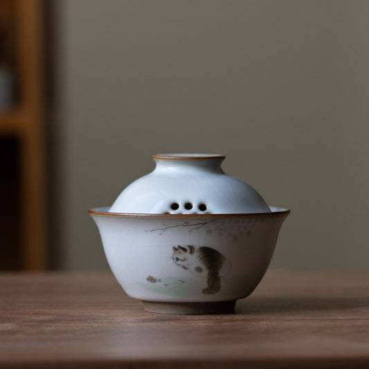 Ru Ware Ceramic Kitten Gaiwan