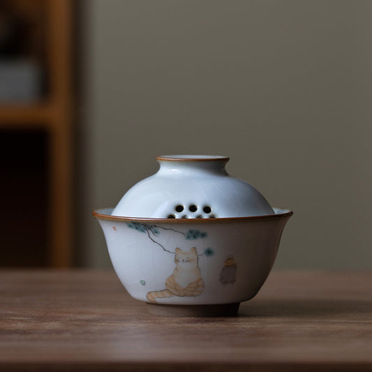 Ru Ware Ceramic Kitten Gaiwan