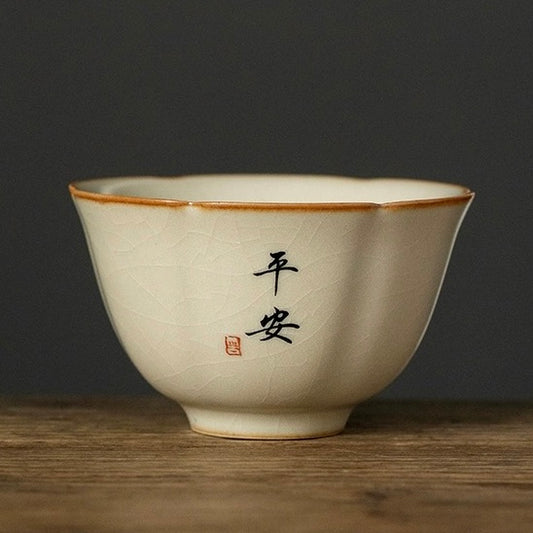 Ru Ware Blessing Ceramic Tea Cup