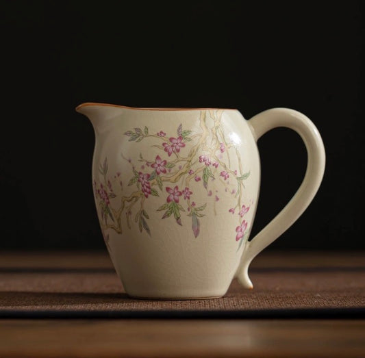 Ru Ware Ceramic Peach Blossom Tea Pitcher